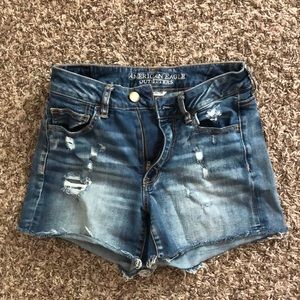 American Eagle Denim Shorts Cutoff Size 8